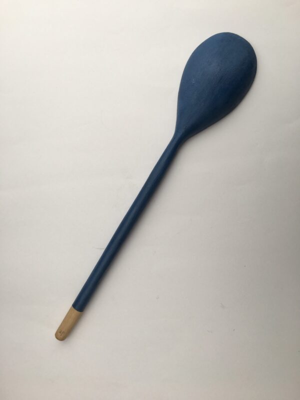 11½” hand carved spoon. Poplar with milk paint and oil finish - Image 2