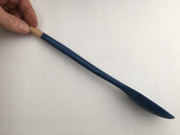 11½” hand carved spoon. Poplar with milk paint and oil finish - Image 3