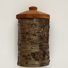3½” hand carved shrinkpot. Cherry and alder with tung oil finish.