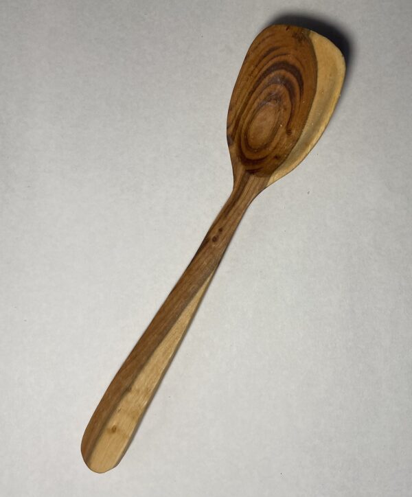 7¾” hand carved eating spoon. Plum with tung oil finish.
