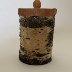 3” hand carved shrinkpot.  Birch and alder with tung oil finish.