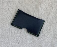Bromham. Leather two pocket card holder