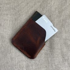 Ashton. Leather two pocket card holder