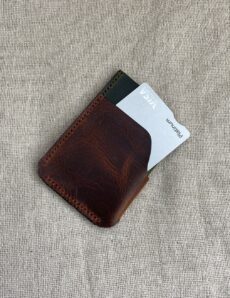 Ashton. Leather two pocket card holder