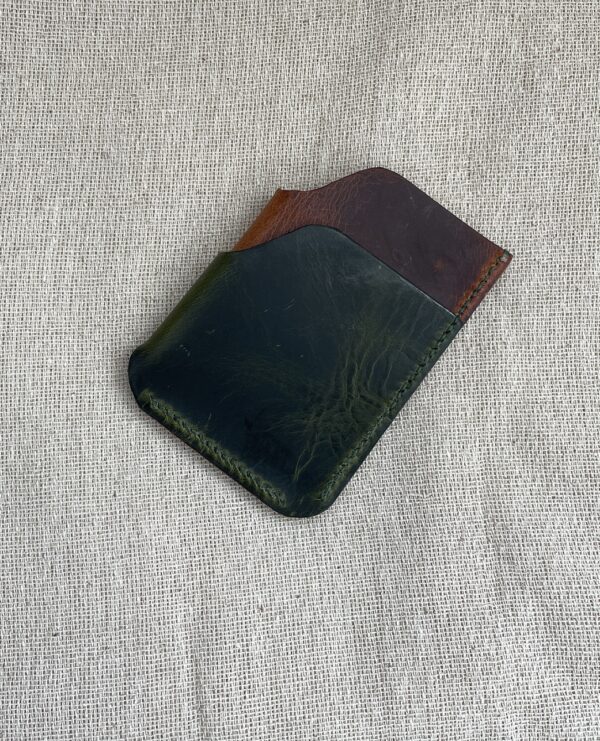 Ashton. Leather two pocket card holder