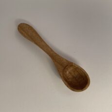3” hand carved salt spoon. Cherry with tung oil finish.