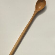 9” hand carved chutney spoon. Cherry with tung oil finish.