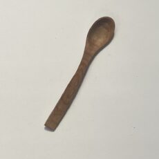 4½” hand carved small spoon. Sycamore with tung oil finish.