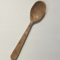 7½” hand carved eating spoon. Maple with tung oil finish.