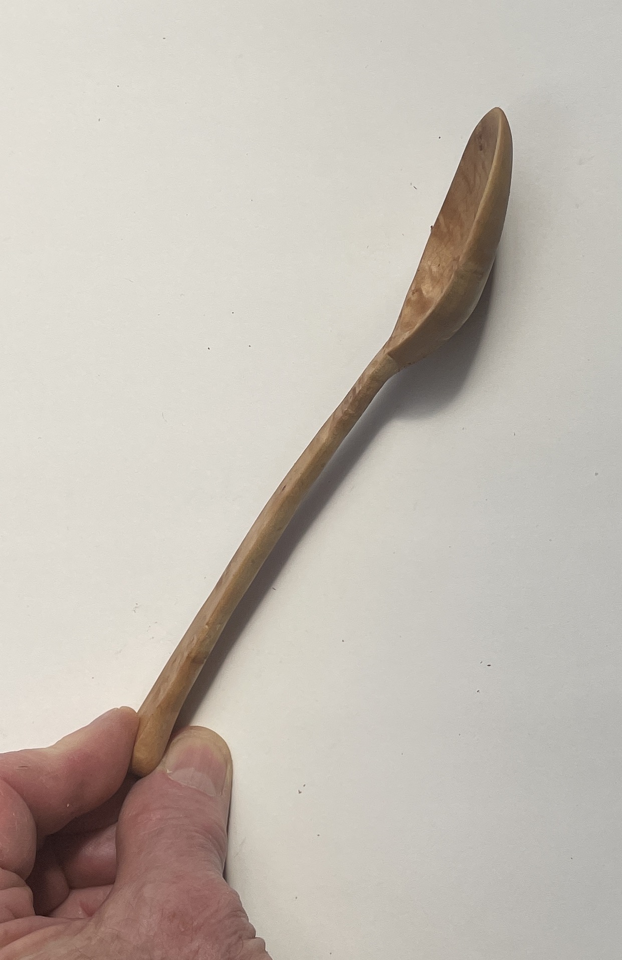 7½” hand carved eating spoon. Maple with tung oil finish. - Image 3