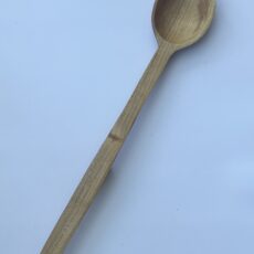 11½” hand carved cooking spoon. Plum with tung oil finish.