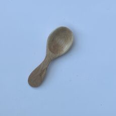 4” hand carved small spoon. Birch with tung oil finish.