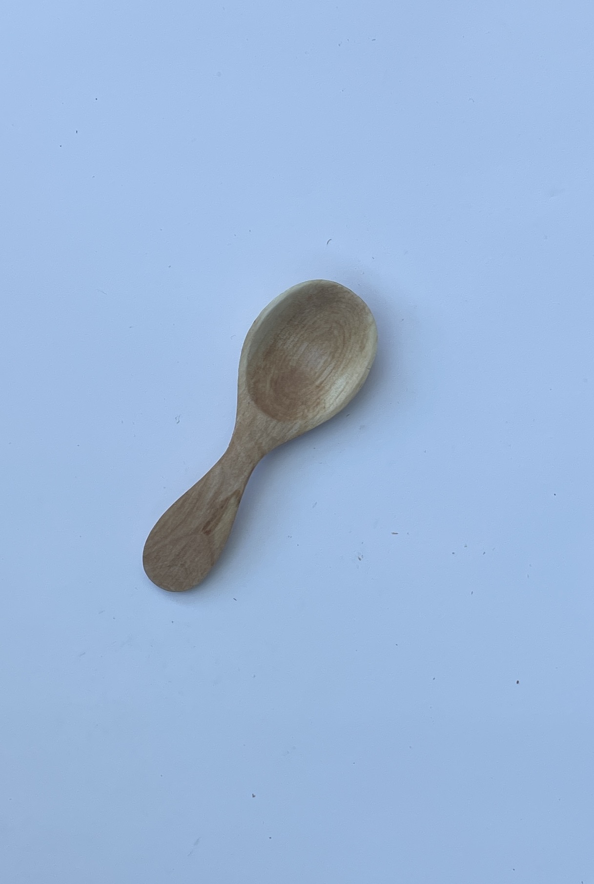 4” hand carved small spoon. Birch with tung oil finish.