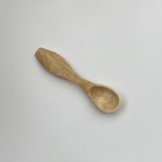 5” hand carved small spoon. Birch with tung oil finish.