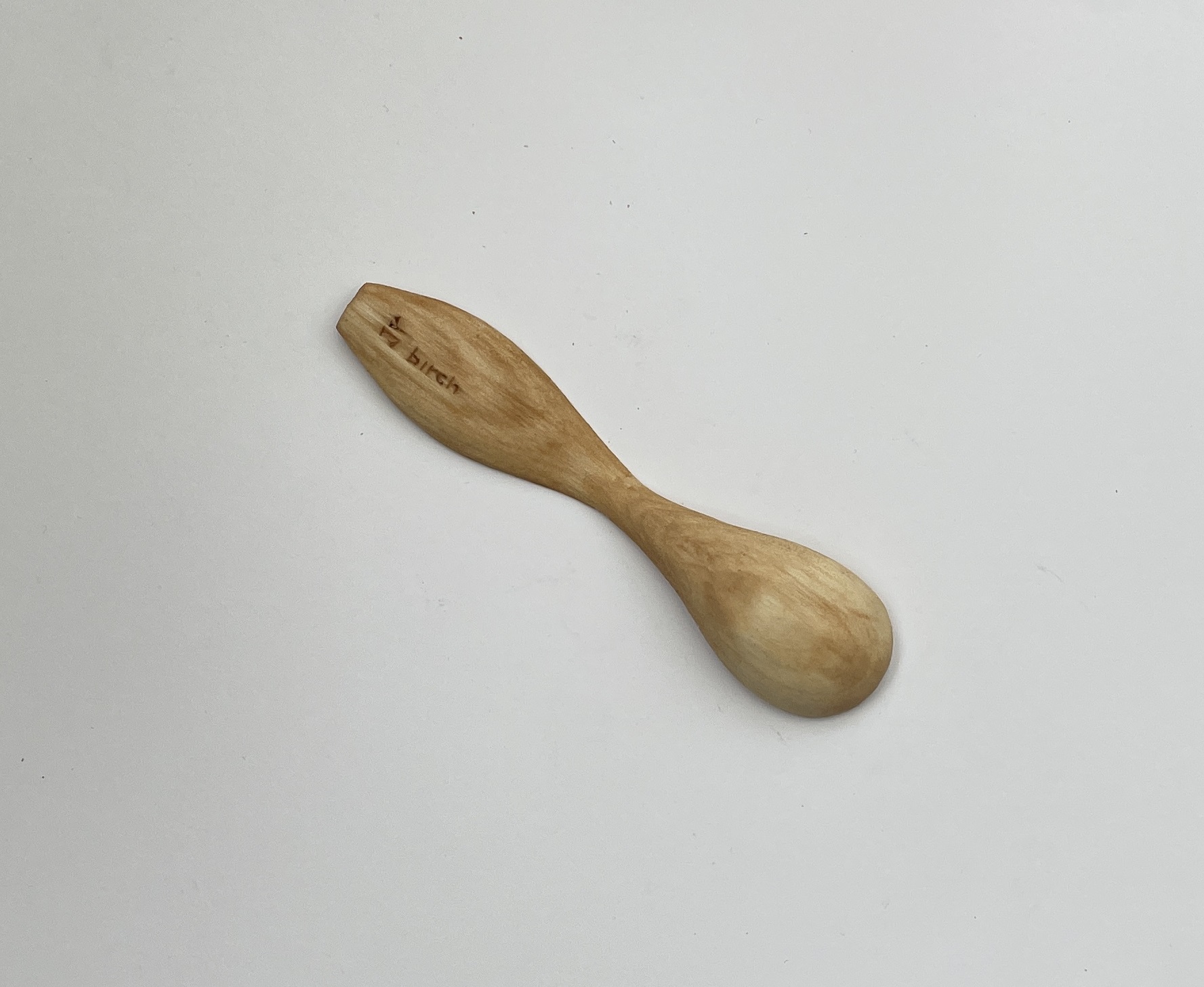 5” hand carved small spoon. Birch with tung oil finish. - Image 2