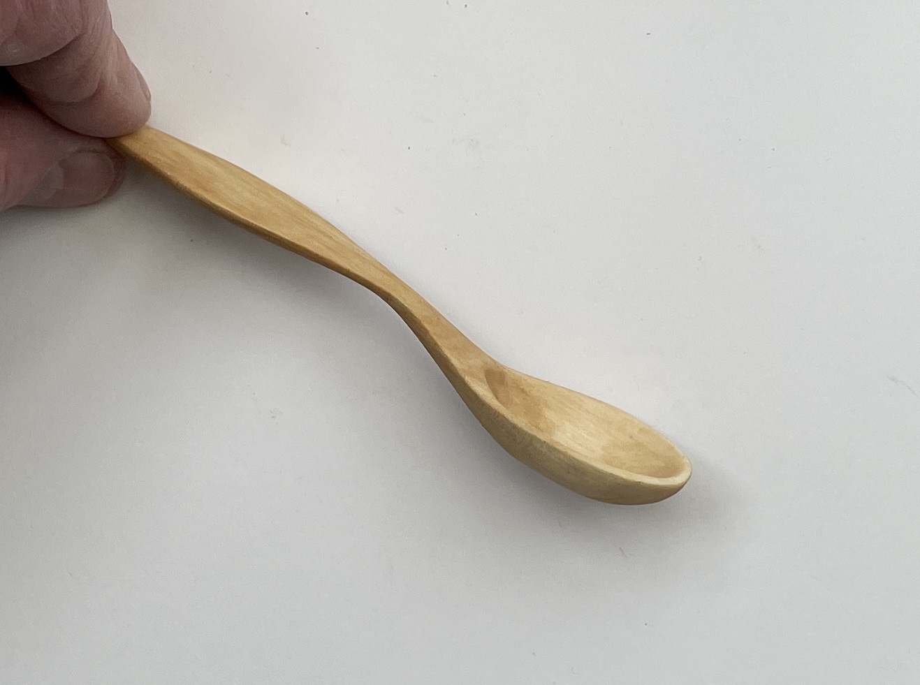 5” hand carved small spoon. Birch with tung oil finish. - Image 3
