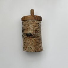 5½” hand carved shrinkpot.  Birch with tung oil finish.