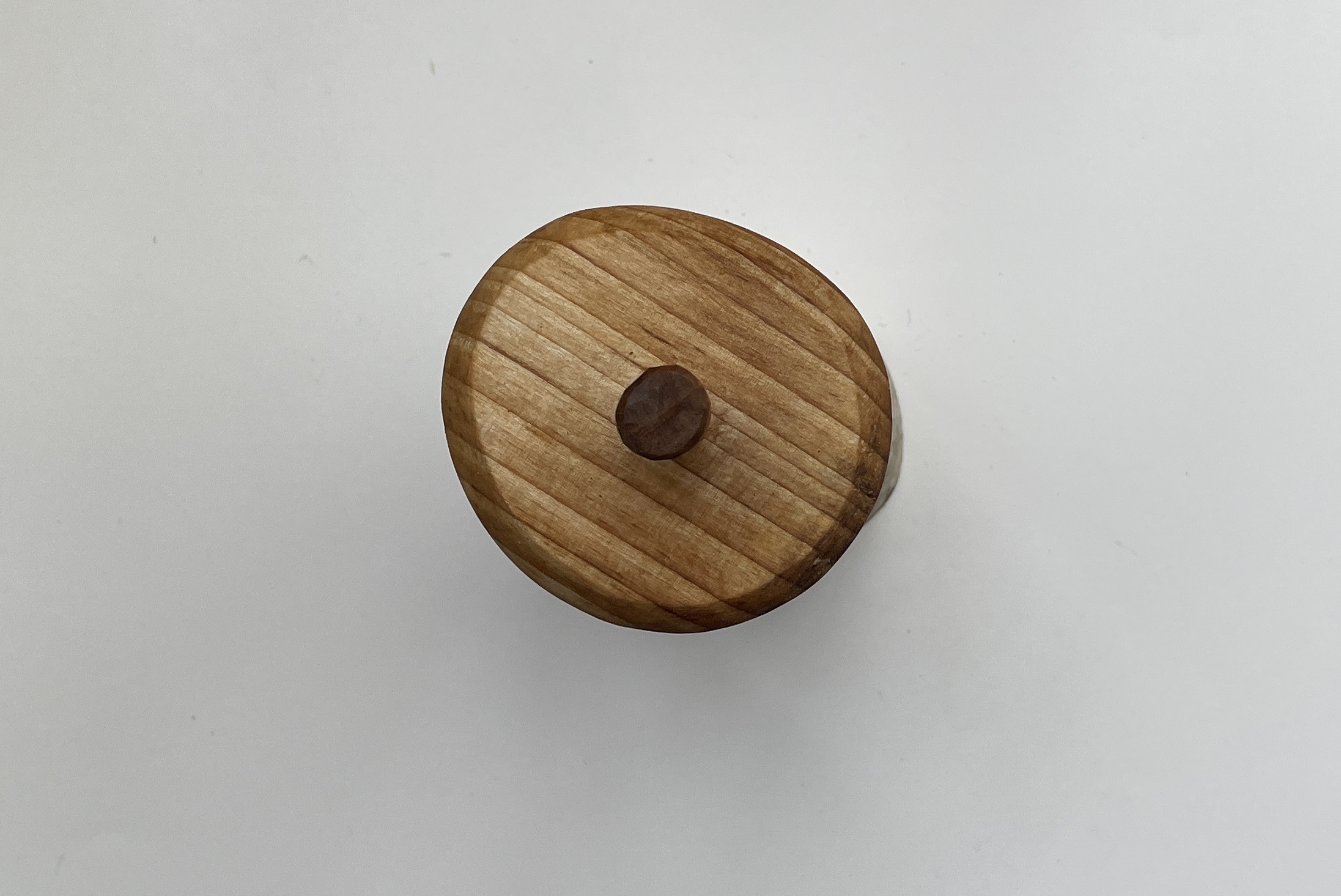 5½” hand carved shrinkpot. Birch with tung oil finish. - Image 2