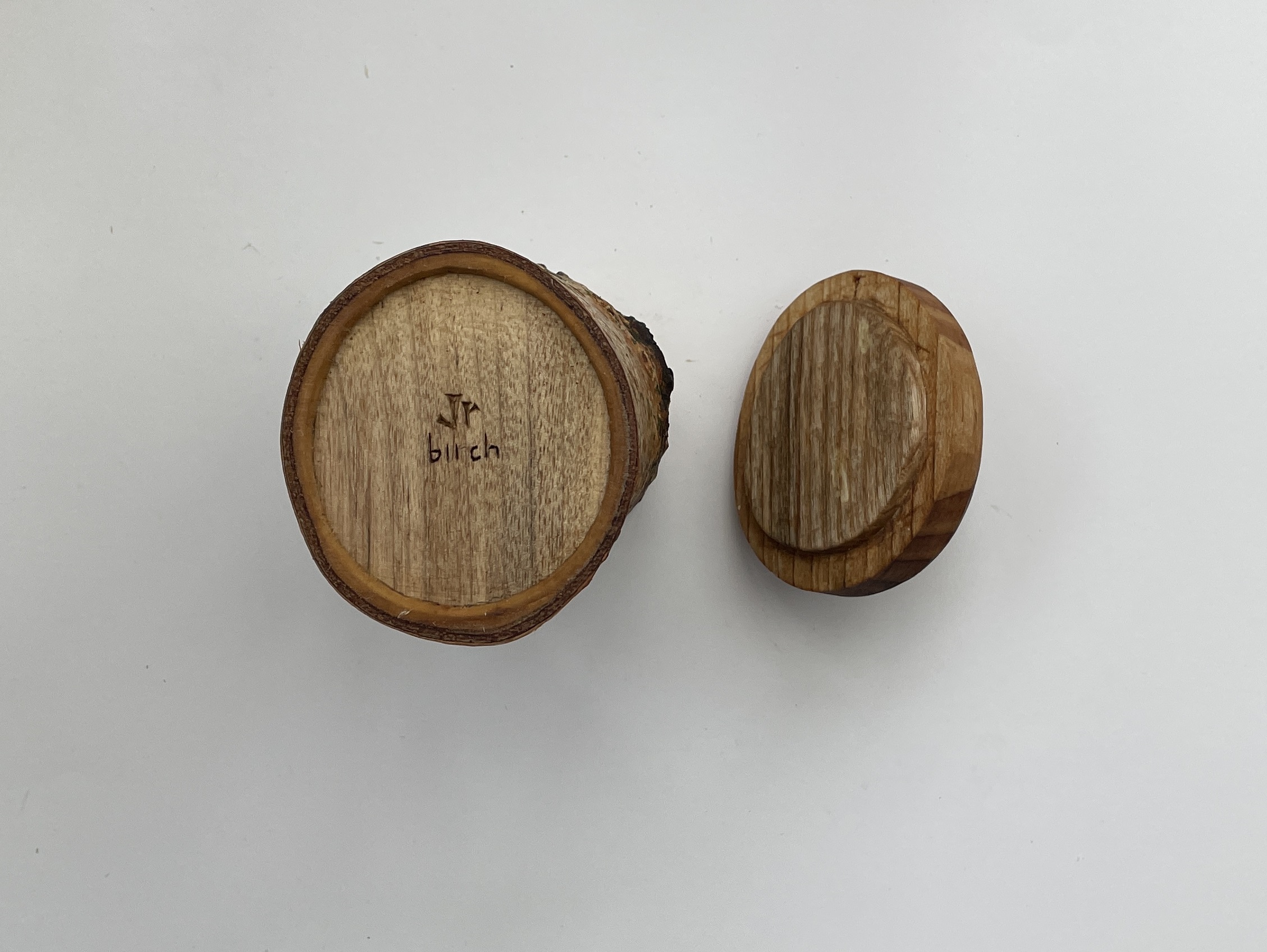 5½” hand carved shrinkpot. Birch with tung oil finish. - Image 3