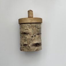 5” hand carved shrinkpot.  Birch with tung oil finish.