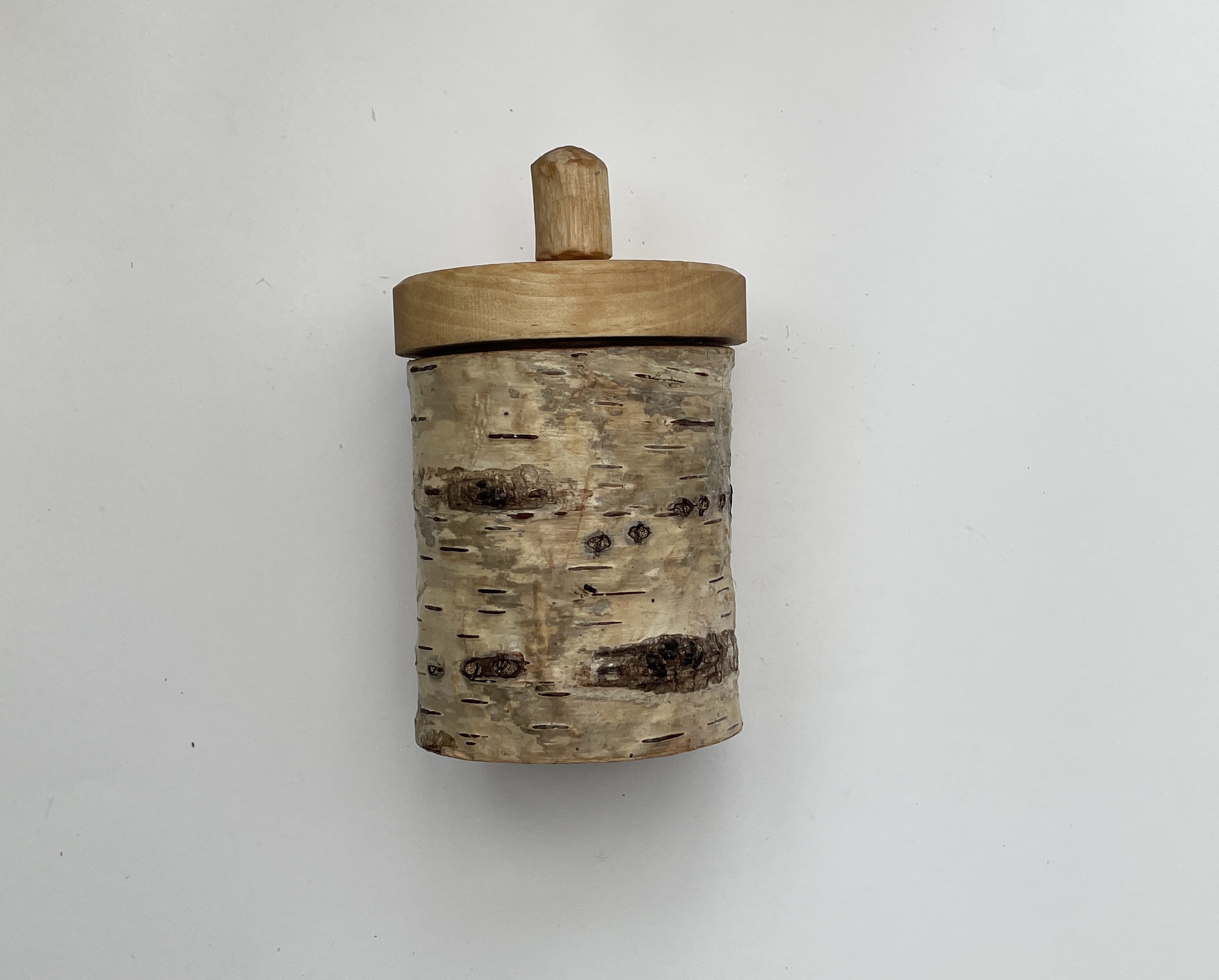 5” hand carved shrinkpot. Birch with tung oil finish.