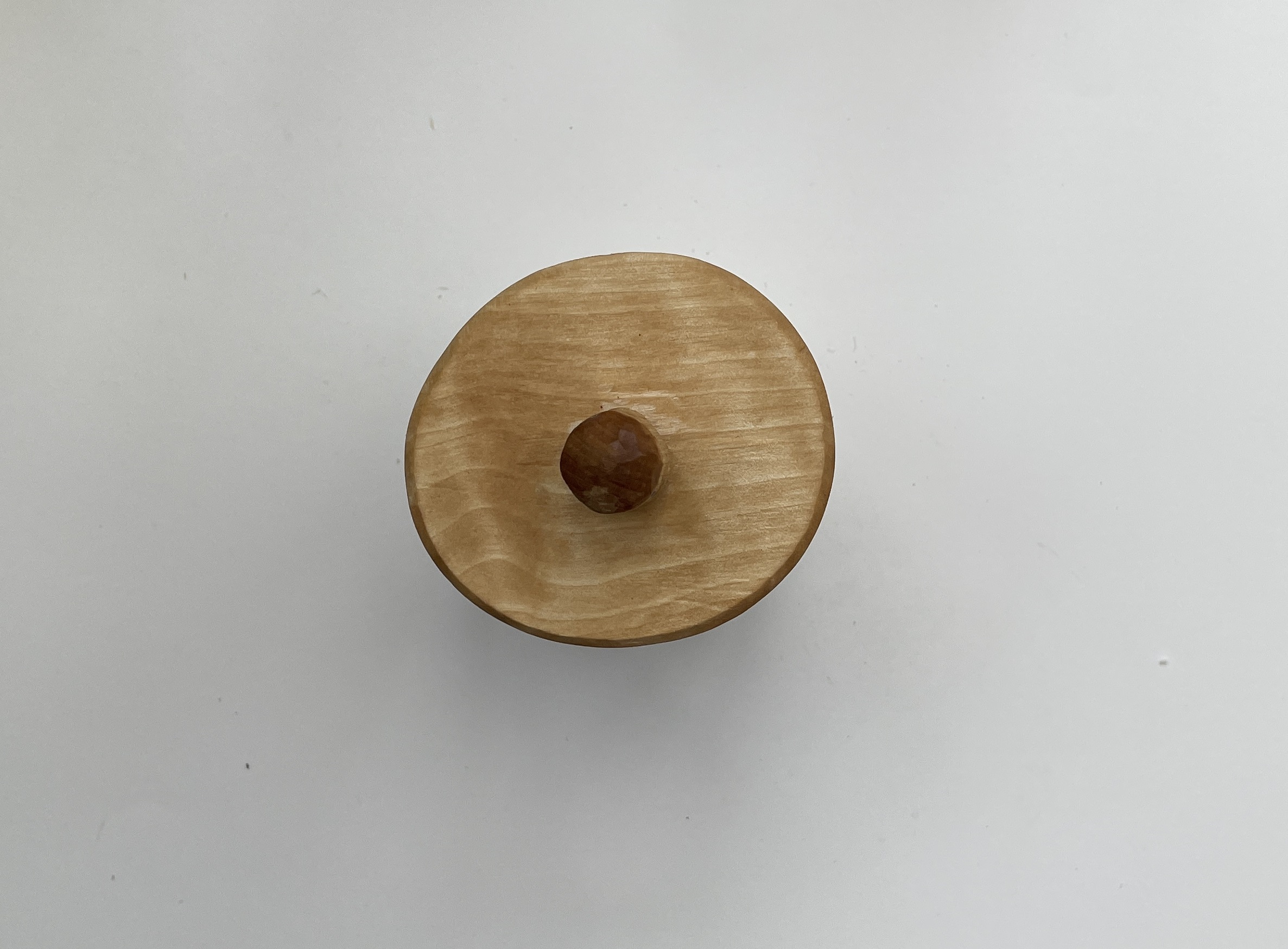 5” hand carved shrinkpot. Birch with tung oil finish. - Image 2