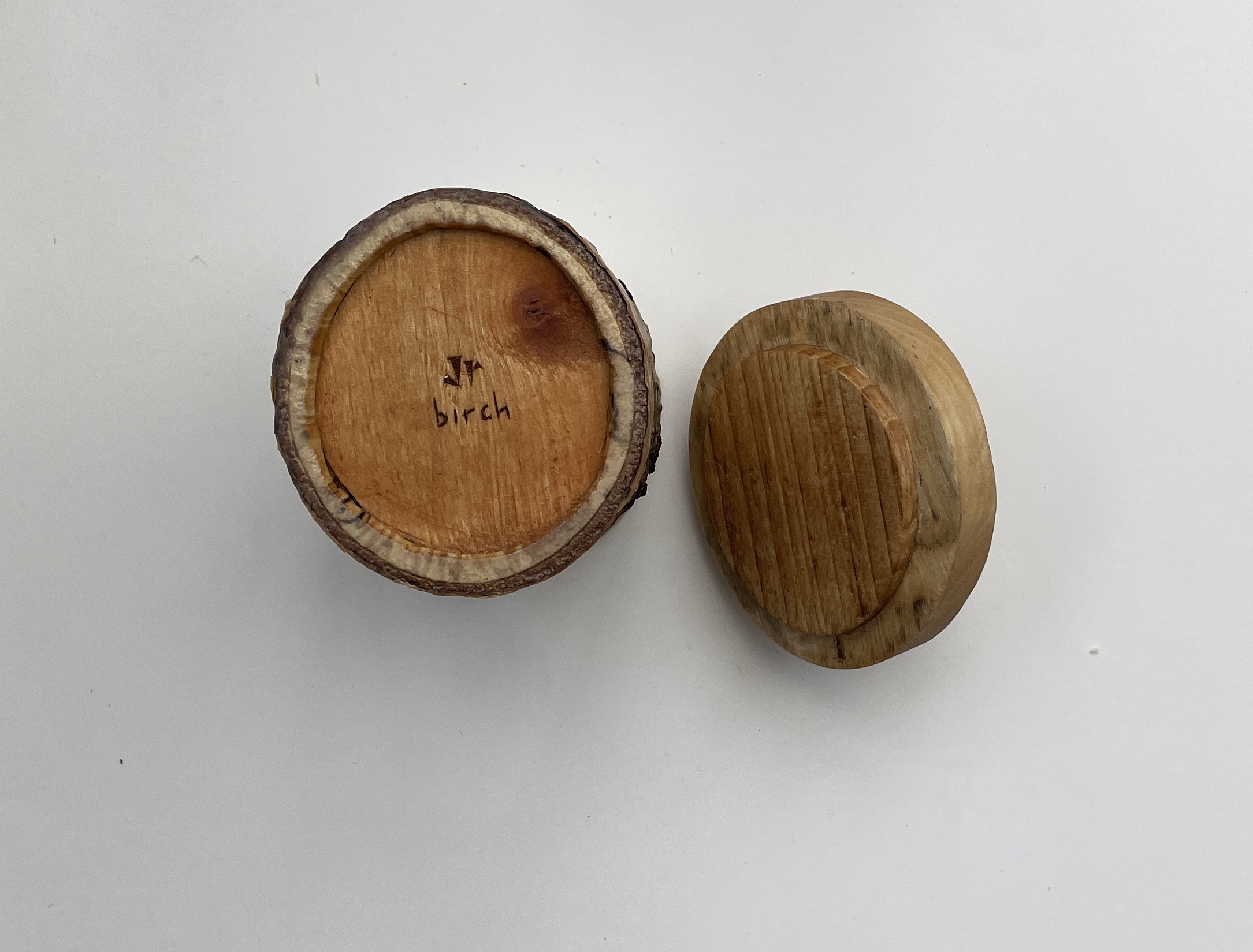 5” hand carved shrinkpot. Birch with tung oil finish. - Image 3