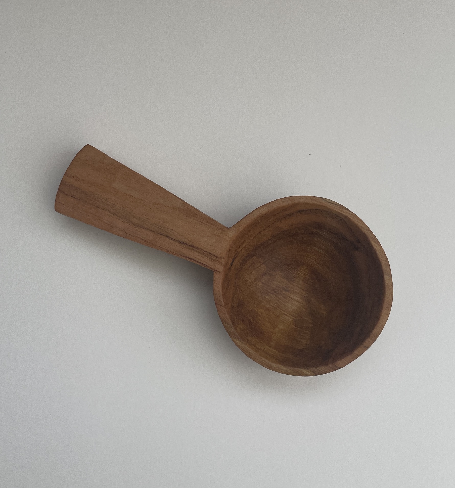 4” hand carved coffee scoop. Cherry. Tung oil finish