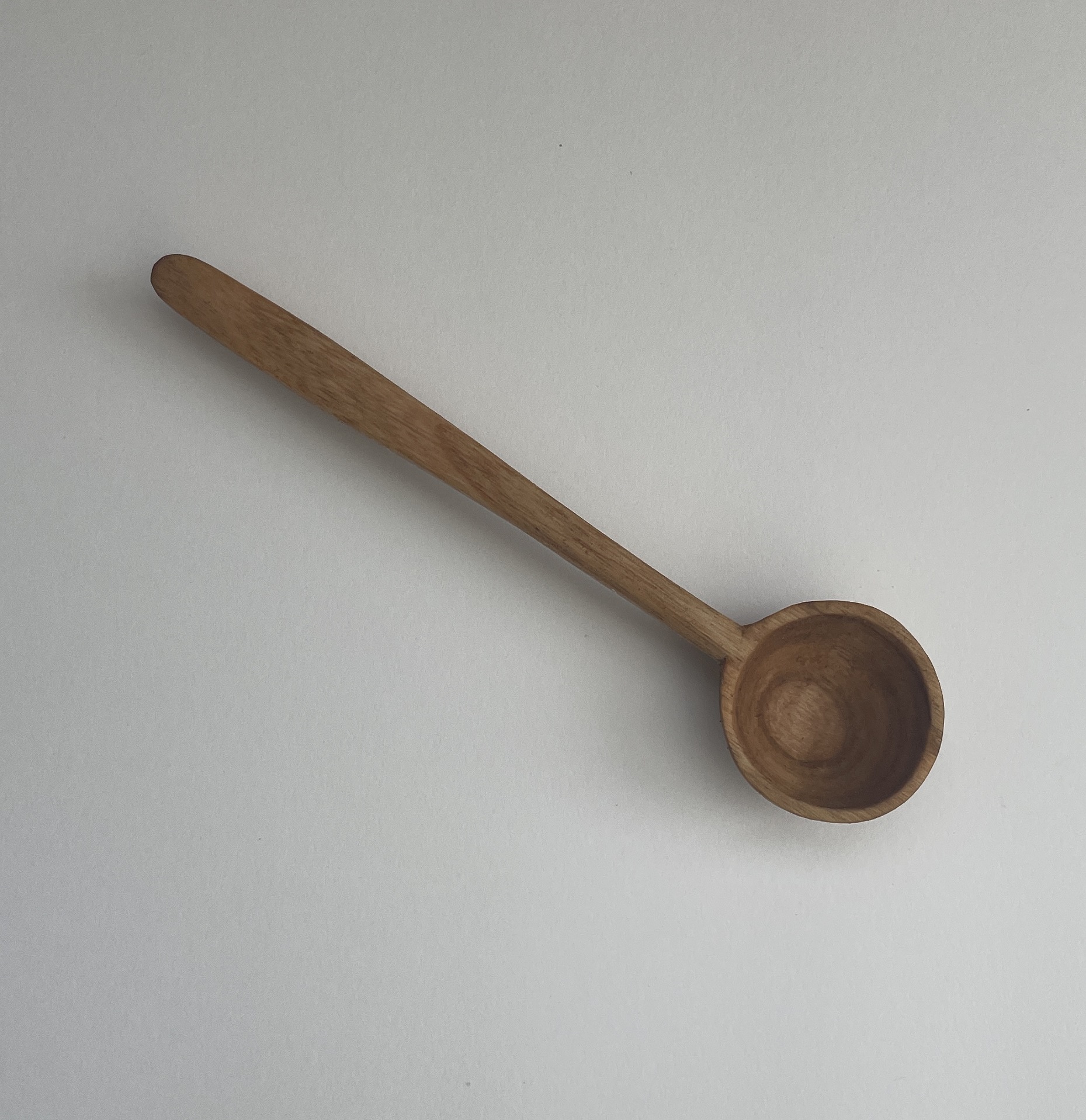 4½” hand carved scoop. Cherry. Tung oil finish